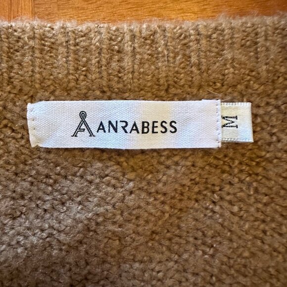 Aanrabess Womens Oversized Camel Sweater Acrylic & Cotton Blend M - Picture 5 of 6